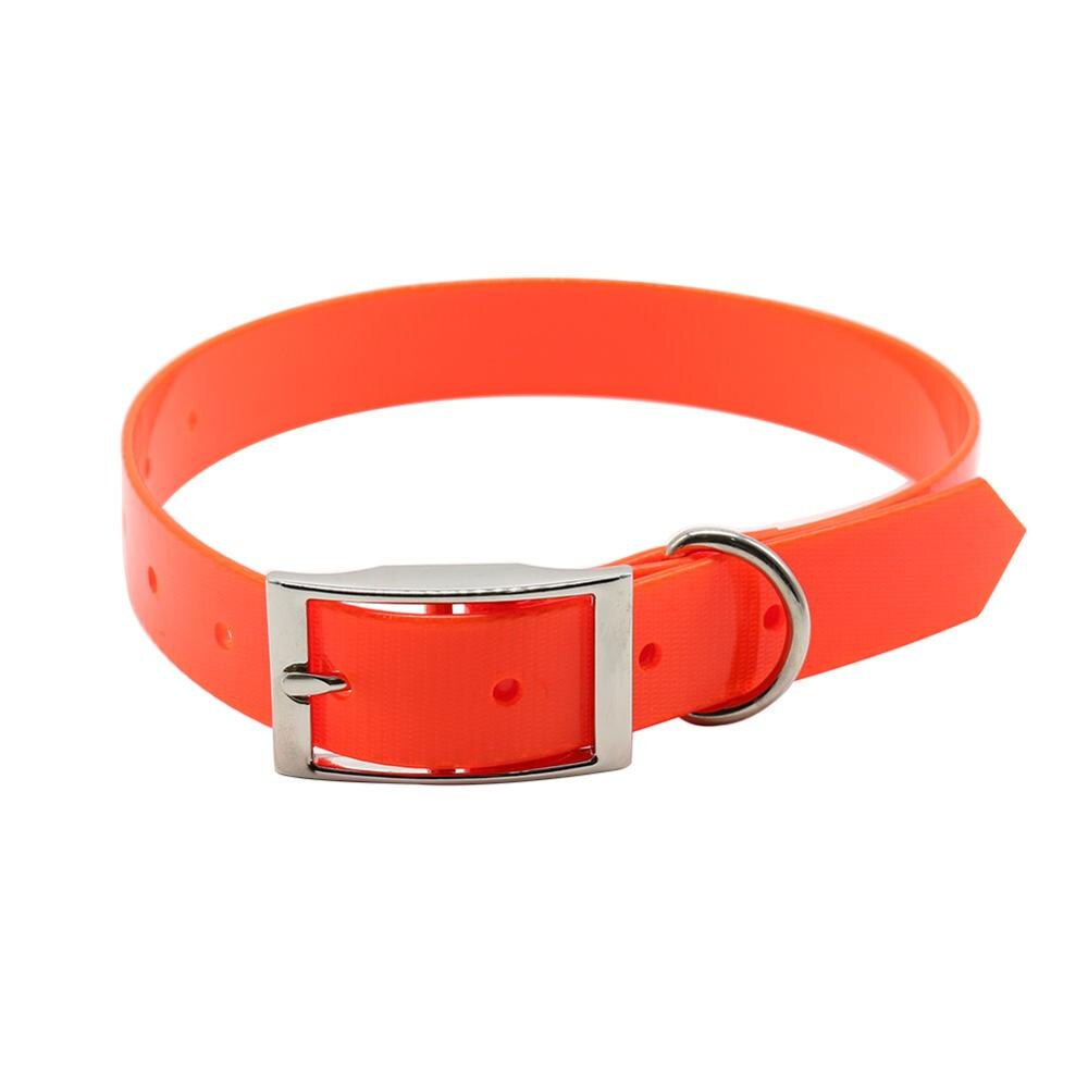 Dierenwinkel Halsband Tpu + Nylon Waterdichte Deodorant Slip Vuil Schoon Halsbanden 7 Kleuren Voor Kleine Grote Hond Accessoires: orange / S