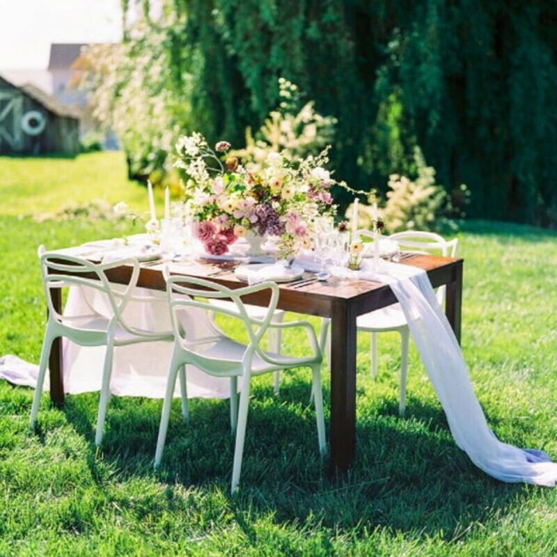 custom made wedding very popular very light champagne birthday party wedding ivory chiffon table runner