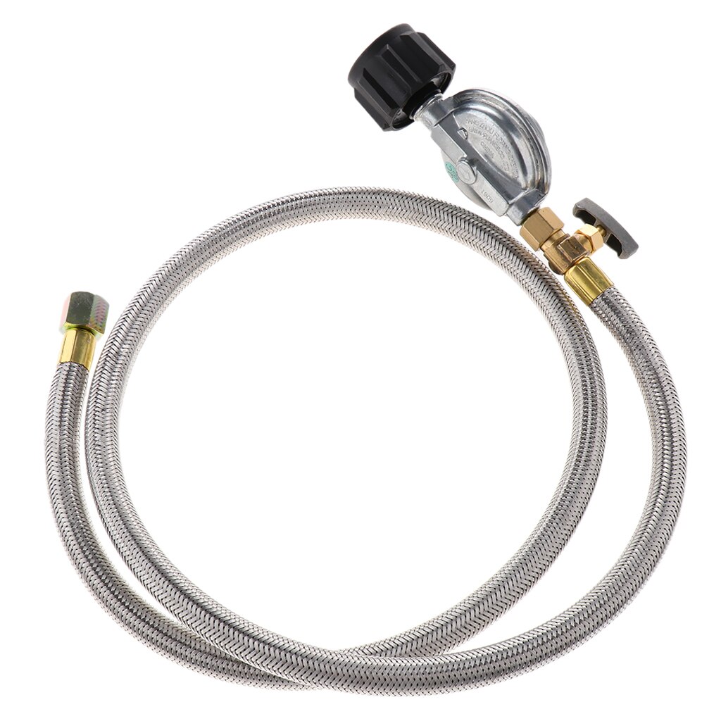 Safety Certified Classic Adjustable Regulator Kit Stainless Braided Hose Kit