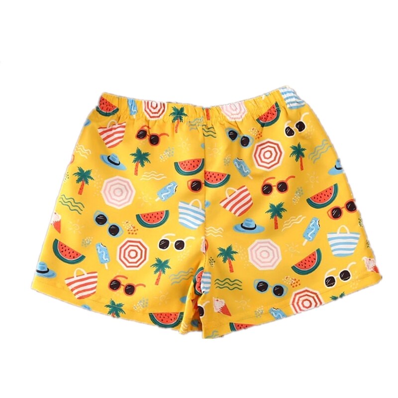 Bañadores con estampado de dibujos animados para niños pequeños, pantalones cortos de playa, traje de baño, ropa de baño de verano