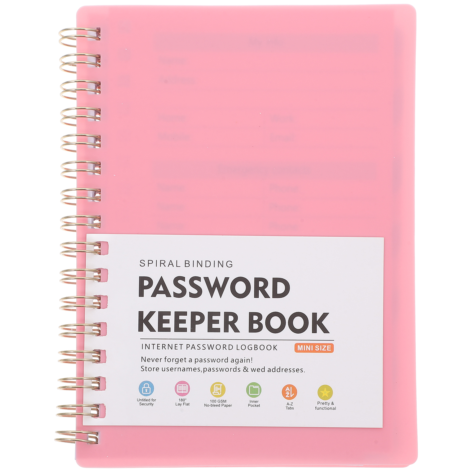 Portable Password Book Small Internet Address Notebook Websites Address Book With Alphabetical Tabs Practical Notepad Notebooks