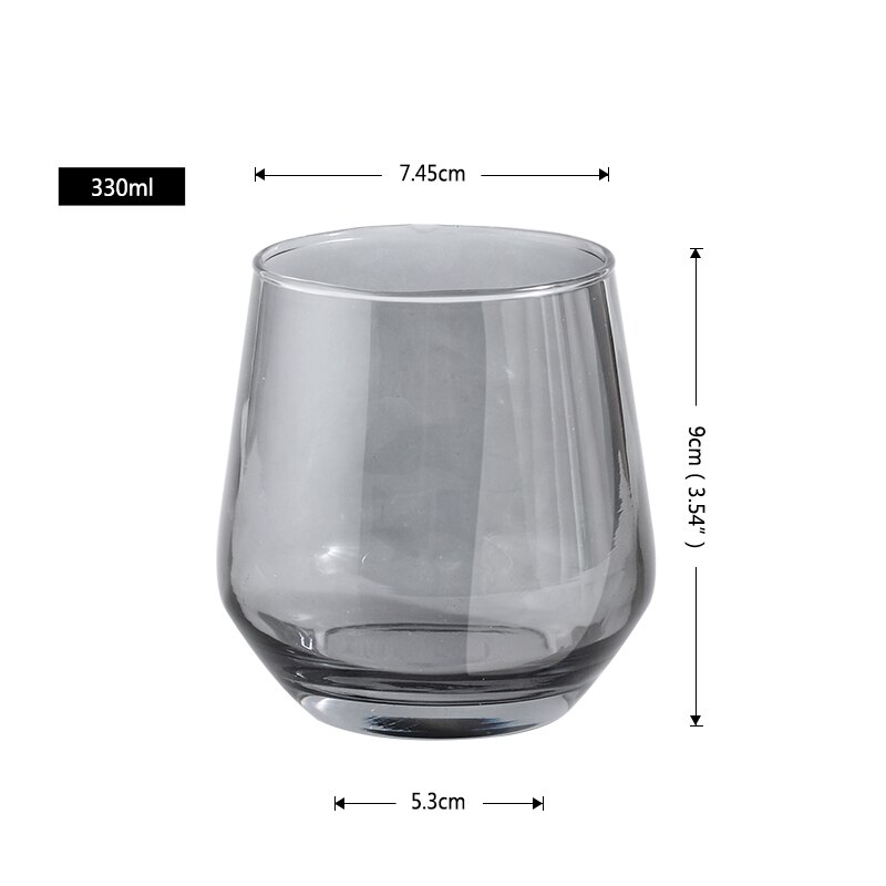 Upspirit grå plating whisky drikkeglass vann kaffe melk drinkware glass til hjemmet vodka ølbar hotell glass kopper sett: 330ml