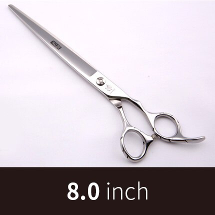 Fenice 7/7,5/8/8,5/9 inch hondenschaar voor het verzorgen van honden, recht snijden, verzorgingsschaar voor huisdierenenguор tesoura antisliphandvat: Dark Khaki