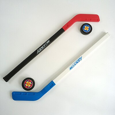 4 unids/set niños de invierno de los niños palo de Hockey sobre hielo herramientas de formación de plástico 2xSticks 2xBall de deportes de invierno de juguete se adapta para 3-6 años: Red