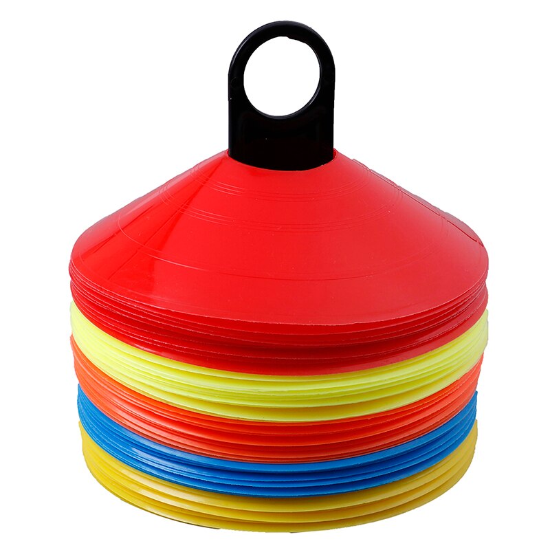 Juego de rotuladores de conos resistentes para fútbol, accesorios deportivos de PVC, discos de plato de entrenamiento, marcador de presión, , 10 unids/set