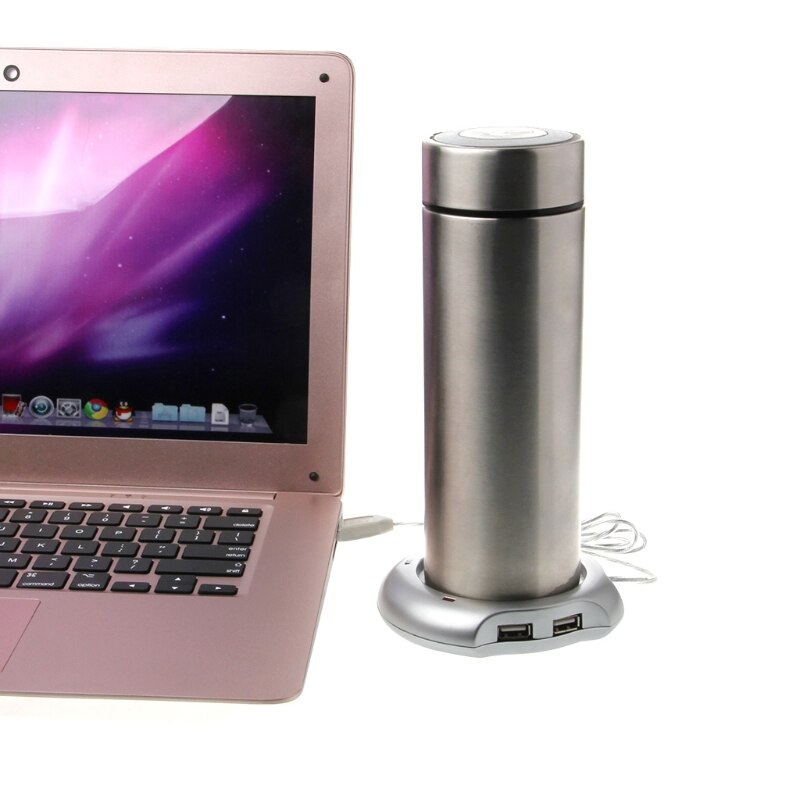 USB Tea Coffee Cup Mug Warmer Heater Pad with 4 Port USB Hub PC Laptop