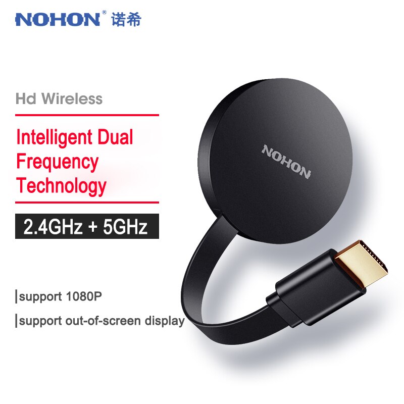 NOHON HDMI Ricevitore Per il iPhone 8 X iPad Samsung Huawei Xiaomi Display Wireless LAN 5GHz Antenna Adattatore Home Theatre istruzione: HDMI Receiver