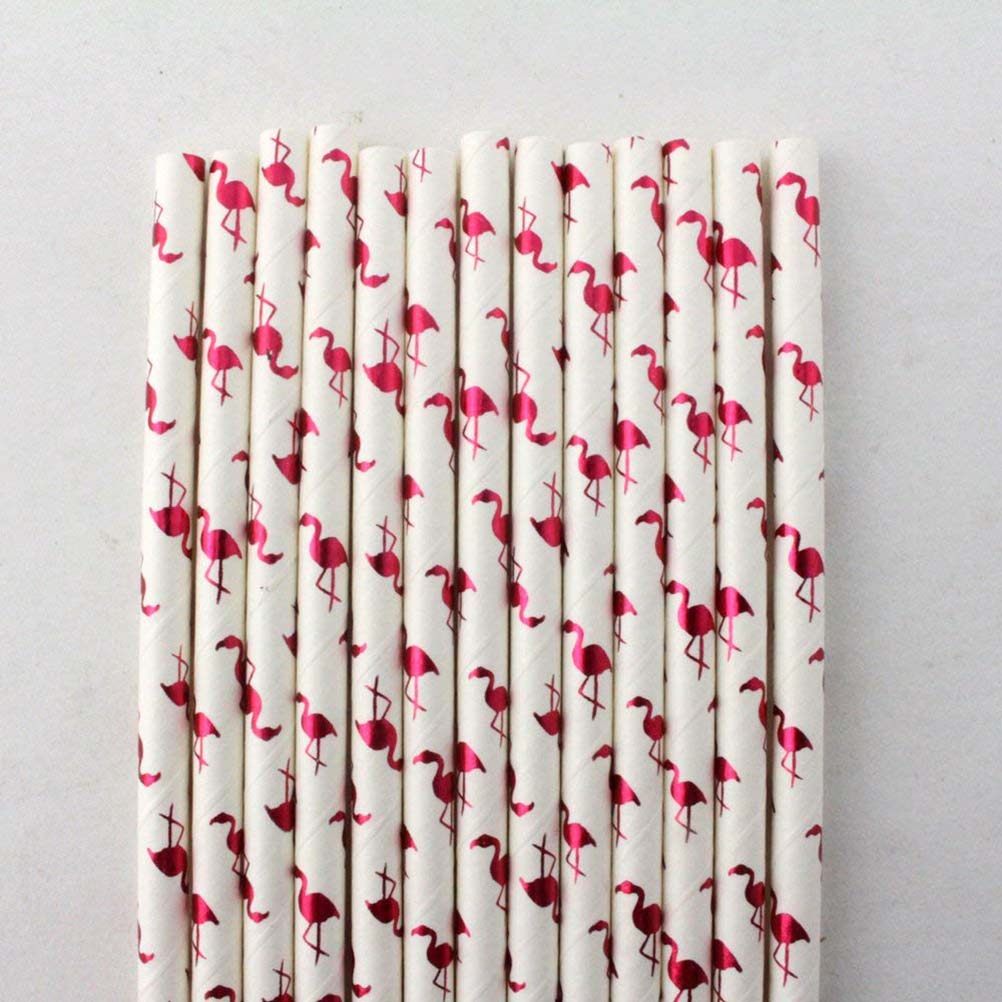 100 stuks papieren rietjes, afbreekbare fruitpatroon drinkpapier pipetten cocktail rietje drinkrietje feestdecoratie