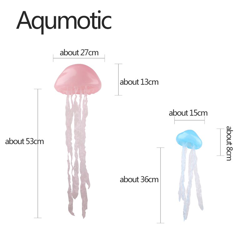 Aqumotic Siliconen Grote Kwallen Voor Decoratieve Simulatie Kwallen Marine Thema Decor Ornament Zee Dier