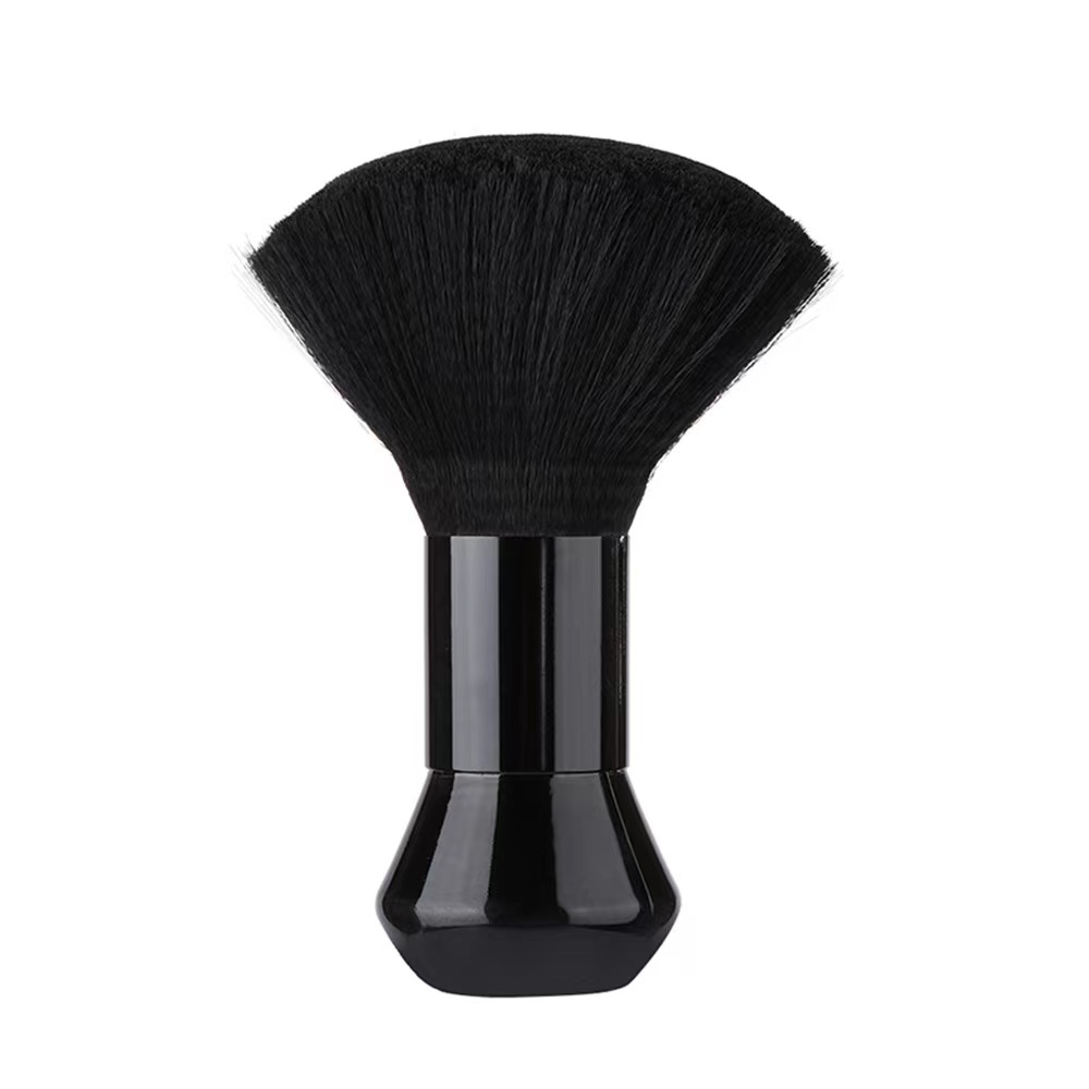 Soft Bristle Cleaning Brush Barber Shop Plastic Handle Vintage Neck Brush For Salon Hairstyling Tools Broken Hair Removal Tools: black