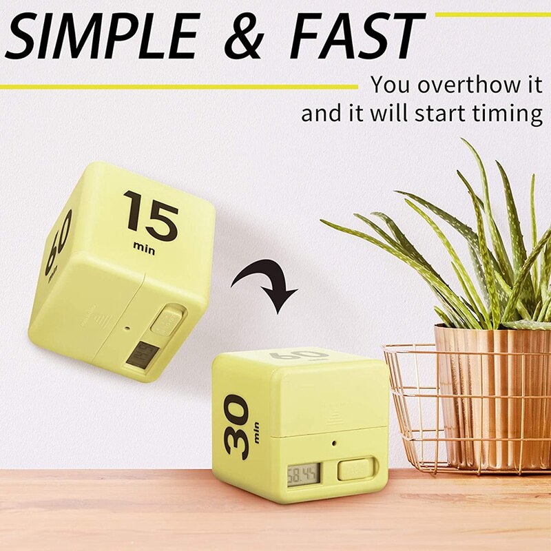 Practical 3 Pieces Cube Timer,Gravity Sensor,Flip Timer,Child Timer,Exercise Timer,Study Timer and Game Timer,for Time Managemen