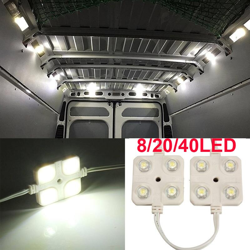 8/20 LED Interior Lights Kit For Trailer Lorries Sprinter Ducato Transit,Car Roof Light Kit Van Interior Ceiling Light 12V