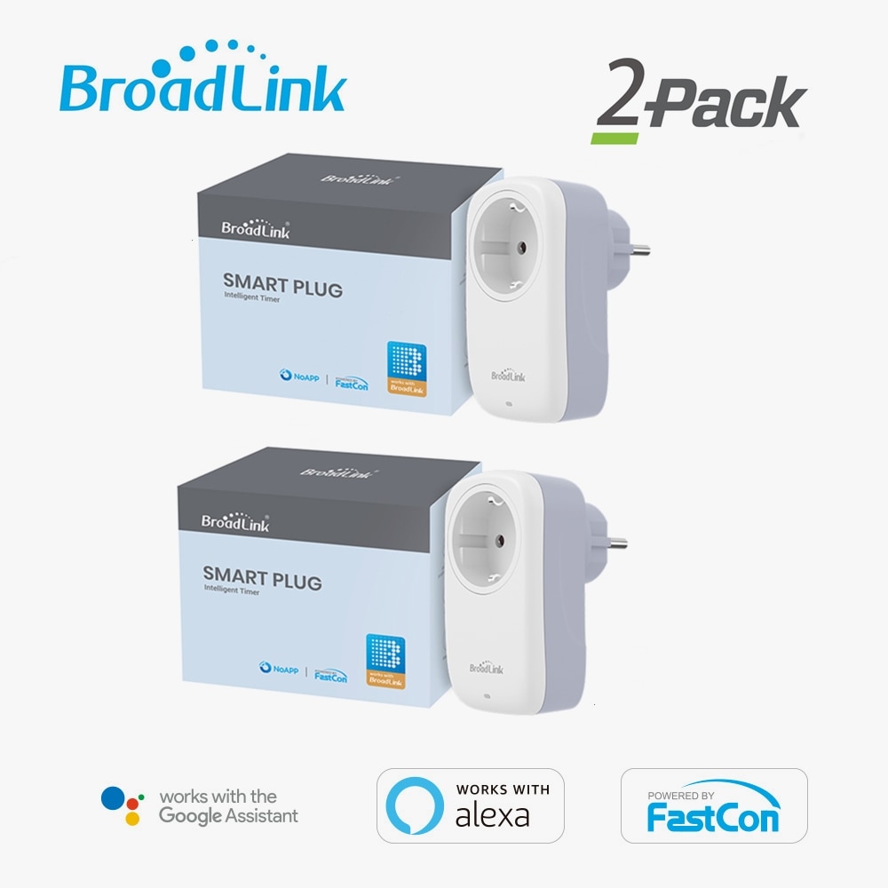 Broadlink SP4L Smart Eu Socket Wifi Plug Met Nachtlampje Timer Werken Met Google Home Alexa Voor Domotica App controle