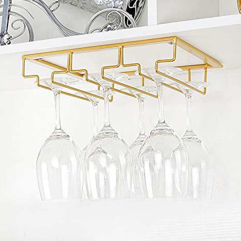 Right-angle upside-down wine glass holder Kitchen upside-down glass holder Home wine cabinet bar hanging cup holder: 08