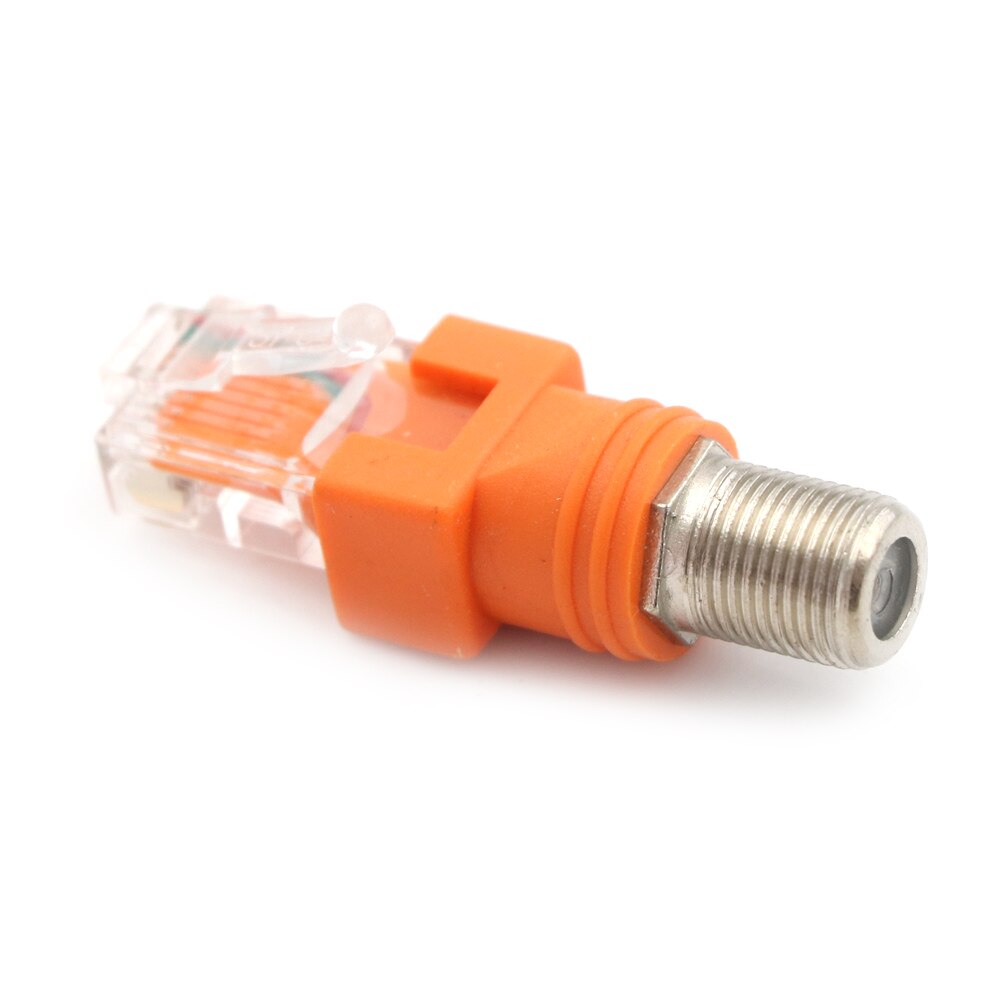 Specjalny 1PC RF żeński do RJ45 męski podłużny łącznik koncentryczny Adapter koncentryczny, złącze RJ45 do RF BNC złącze typu F: A