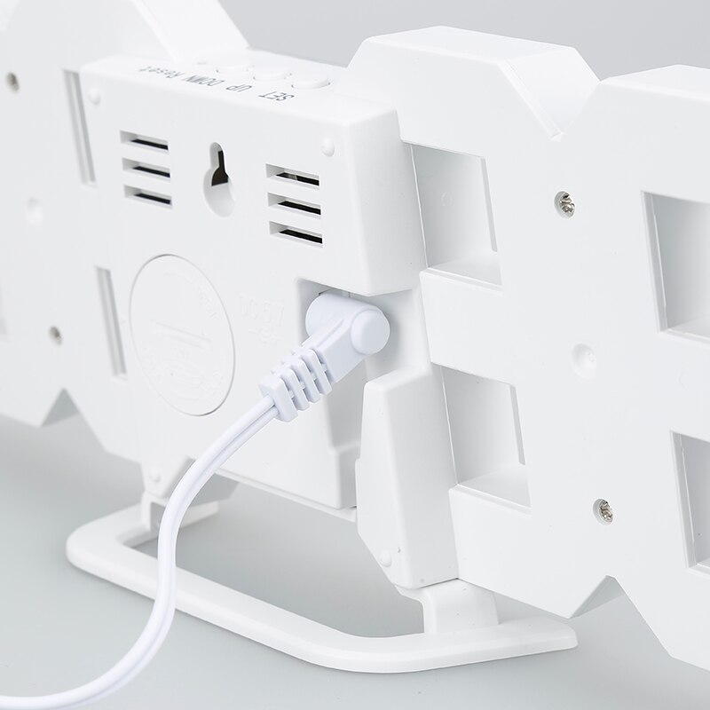 6 farver 1pc 3d stereo elektronisk ur soveværelse skrivebord smart led digitalt vækkeur boligindretning multifunktionelt plast stemmeur