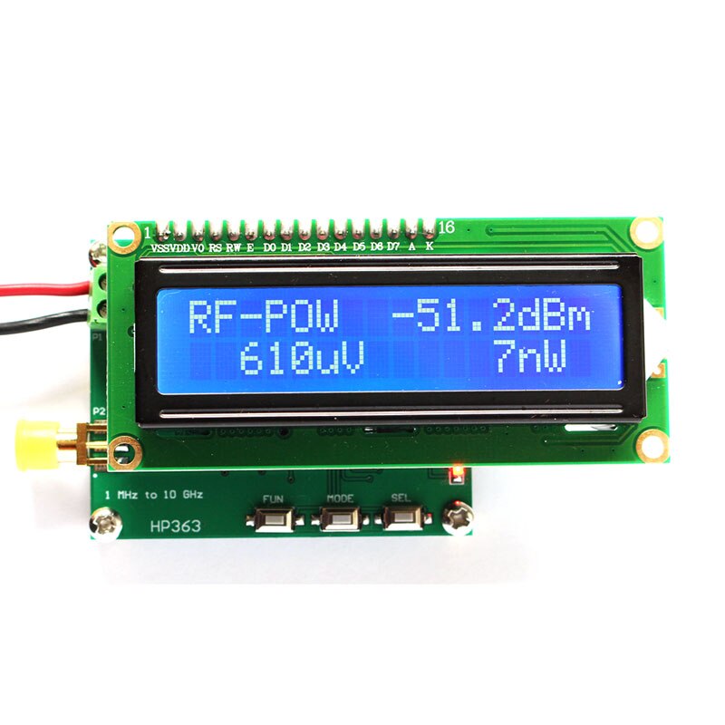 RF power meter Power meter 1MHz ~ 10GHz -50 ~ 0dBm RF Signal Measuring Meter Module