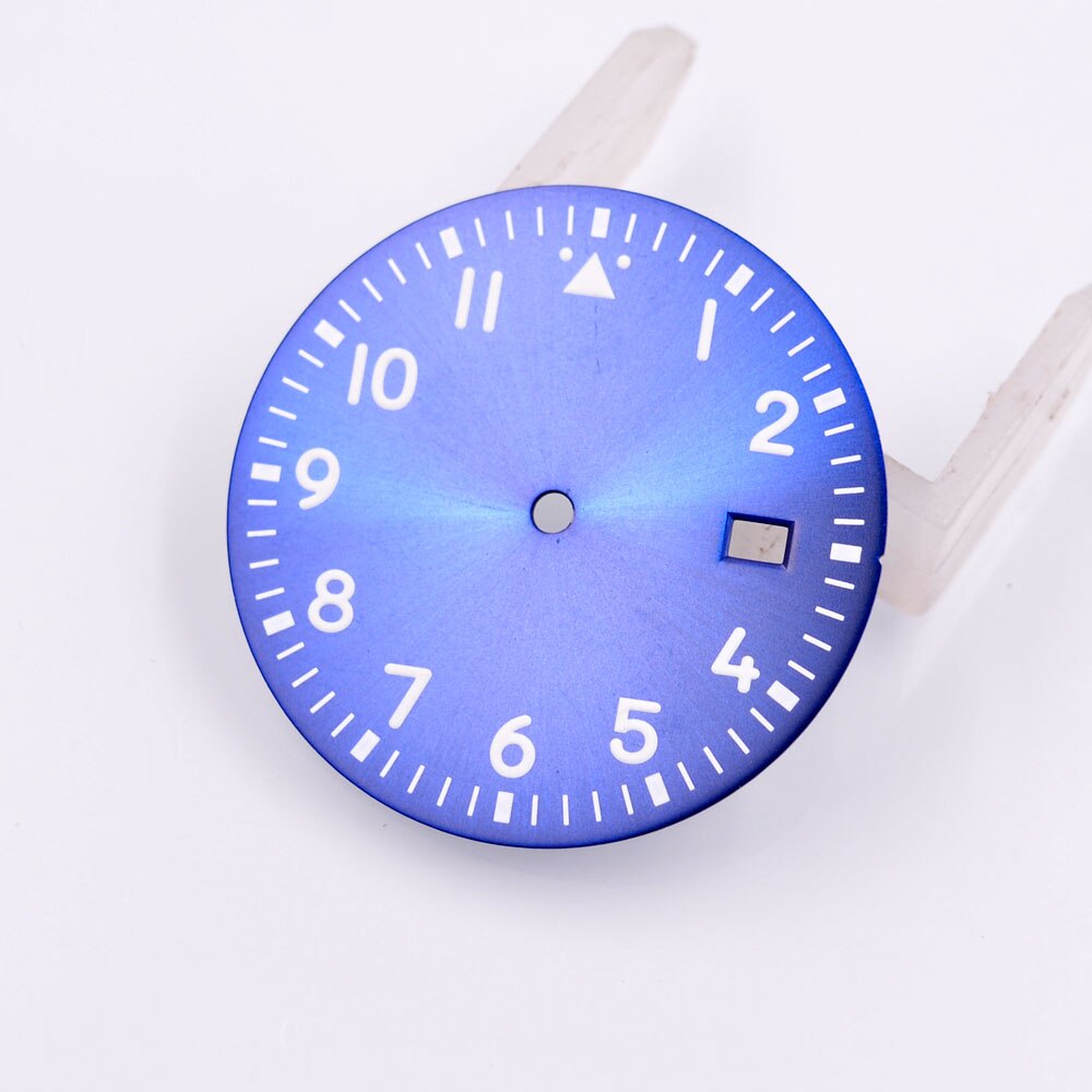 33.8mm black /silver /green /blue sterile dial luminous dial fits NH35 NH35A NH36 NH36A movement Watch Dial