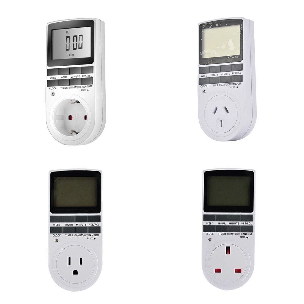 KWE-TM02 Elektronische Digitale Timer Schakelaar Plug Keuken Timer Outlet 230V 50Hz 7 Dag 12/24 Uur Programmeerbare Timing Socket