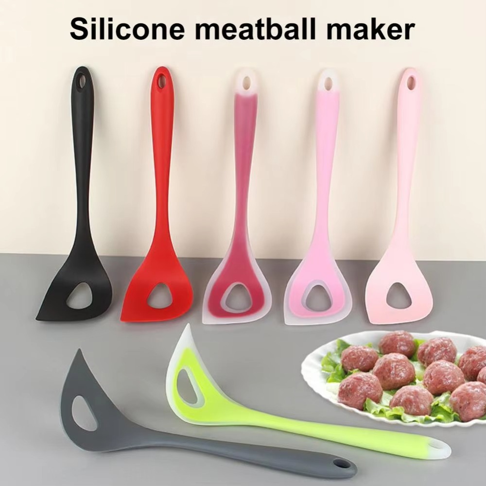 Durable Silicone Meatball Maker Tool Manual Meatball Scoop Fish Ball Spoon Meatball Press Spoon