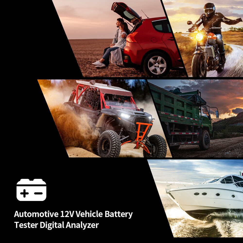 Battery Tester 12V Car Battery Analyzer LCD Digital Automotive Vehicle Battery Diagnostic Tester Tool for 12V Storage Batterys