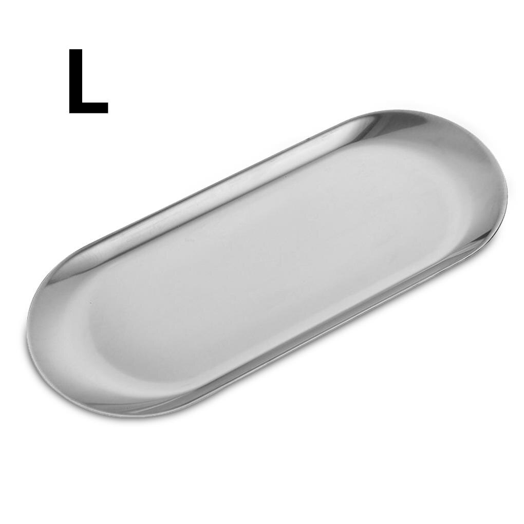 Cake Storage Dining Plate Snack Western Bread Toast Dessert Tray Home Stainless Steel Dish Ring for Party Banquet: white