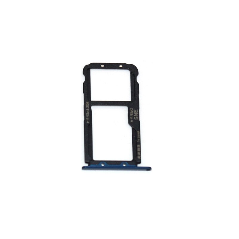 2/Sim Kaart Lade Houder Voor Huawei Mate 20 Lite Maimang 7 Sim Micro Reader Card Slot Adapters Kaart socket Vervanging: Blue