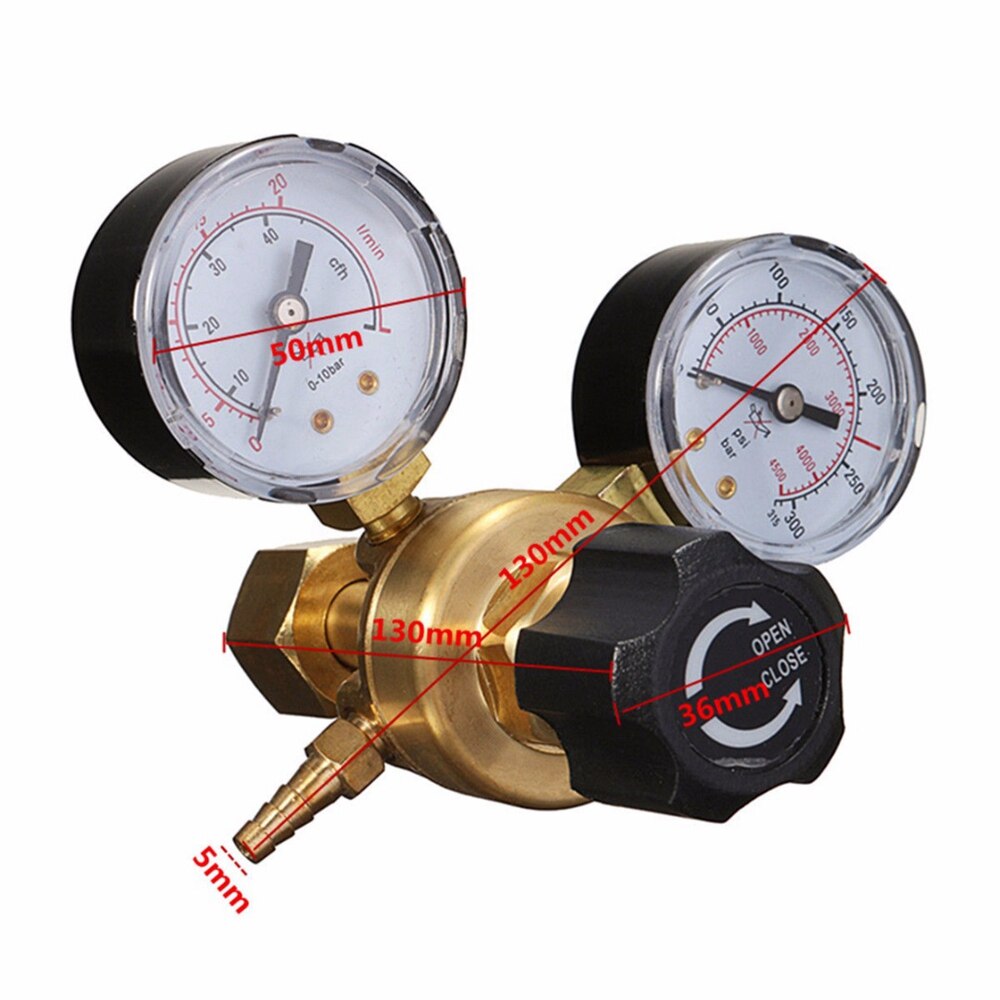 1pc Gas Bottle Regulator CO2 Mig Tig Brass Welding Weld Gauge Regulator 0-315 Pressure Reducer