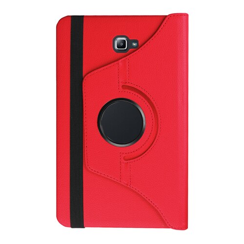 Tab a6 capa flip de couro pu, capa dobrável de 10.1 graus rotatória 360 para samsung galaxy tab a 6 10.1 capa de tablet t580 t585 10.1": red