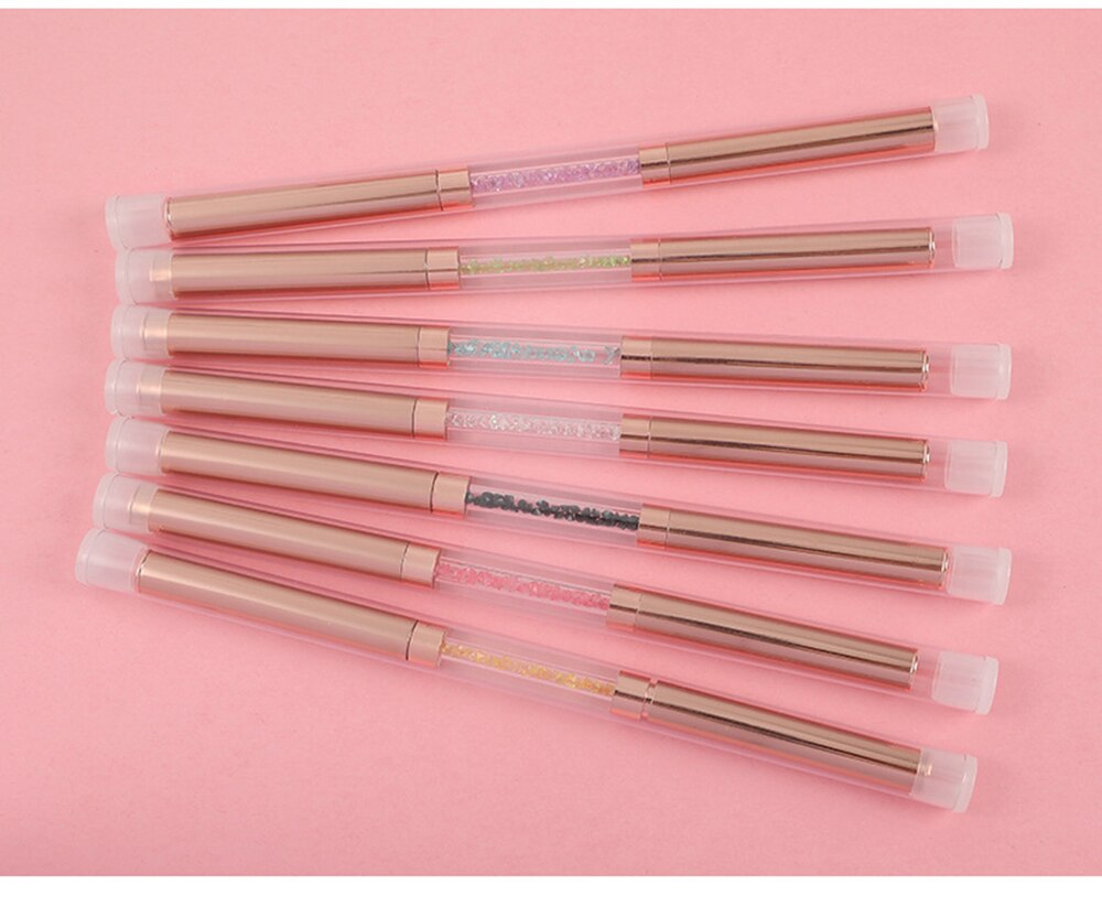 BQAN-Bolígrafo de cera para punteo de Metal acrílico, dos cabezales, para recoger diamantes de imitación, lápiz para cera de uñas, herramienta artística para manicura