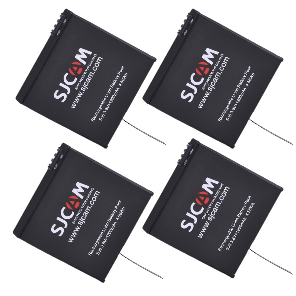Batería SJ6 SJ7 SJ8 para SJCAM SJ7 Star, SJ8 Plus / SJ8, SJ6 Legend cámara de acción deportiva: 4 Batteries SJ8