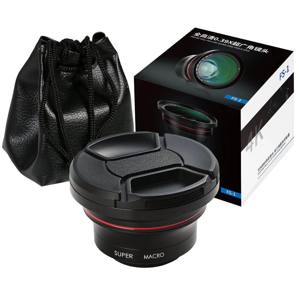 AC5 AZ50 Wide Angle Lens for 4K Video Camcorder Lens 1080p Full HD Camera 37mm 0.39X Lens with Macro Portion Video Recording