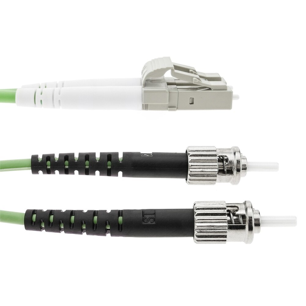 BeMatik-multimode OM5 fiber optic Cable duplex 50 µm/125µm LC/PC to ST/PC 100Gb 3 m