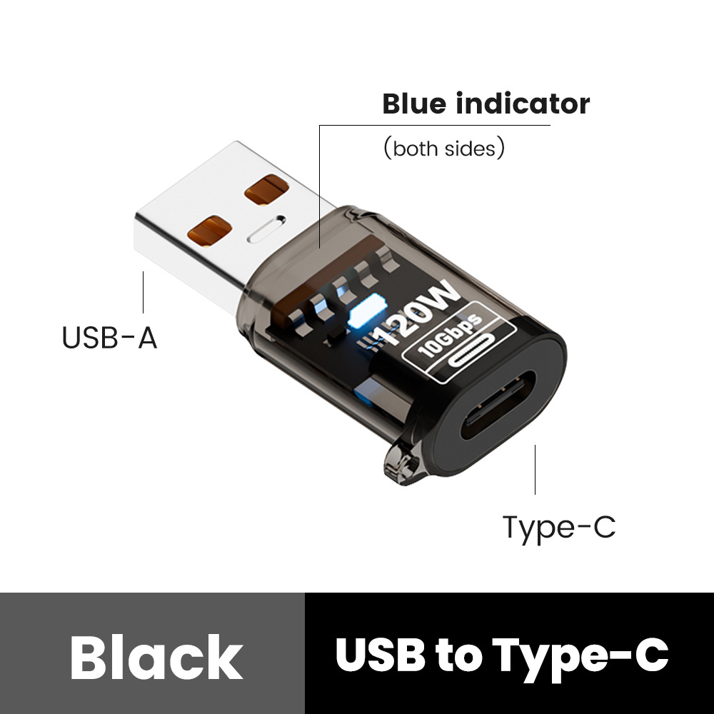 adapter USB C OTG 120W Typ C robić USB przenosić Danych Ładowanie adapter 10Gbps USB Żeńnarty robić Typu C Męnarty Złącze dla IPhone 16 15: Złota