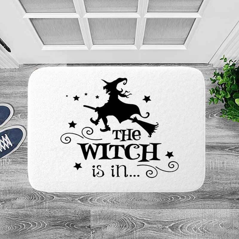 Badkamer Mat De Heks Is In Patroon Rubber Mat Halloween Tapijt Voor Slaapkamer Keuken Deur Vilt Tapijt Party Decor 60X40Cm 50x80cm