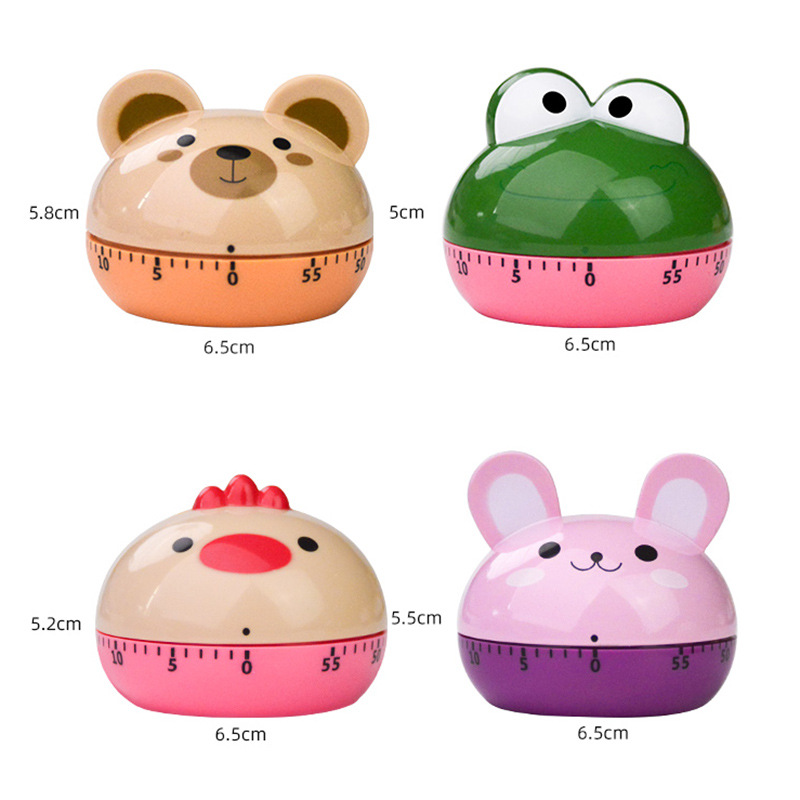 Mechanical Kitchen Timer with Cartoon Animal Pattern, Cooking Alarm Clock, Stimulating Countdown Timer, Conference Room Timer