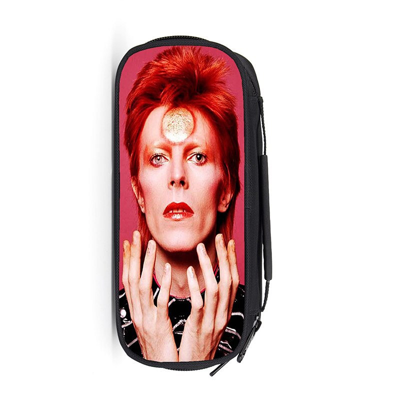 Rock Singer David Bowie Boys Girls Pencil Bag Students Multifunction Pencil Case School Supplies Sotrage Bags Kids Wallet: 012