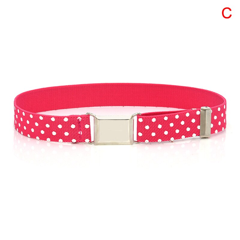 Justerbare børn unisex lærred bælter drenge piger elastisk bælte alu spænde longe 55 cmx 2.5cm