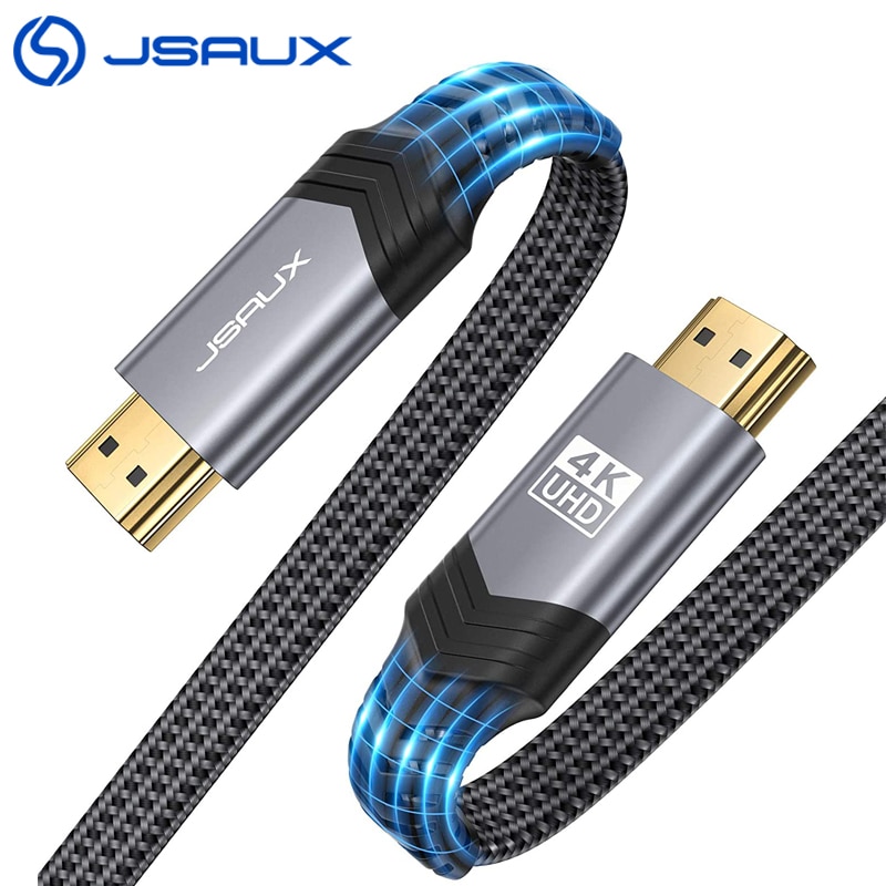 Jsaux 4K 60Hz Flat Cable 2m High Speed HDMI-compatible 2.0 Cable 18Gbps 3D 4K HDR 2160P 1080P HDCP 2.2 ARC Ethernet for tv pc