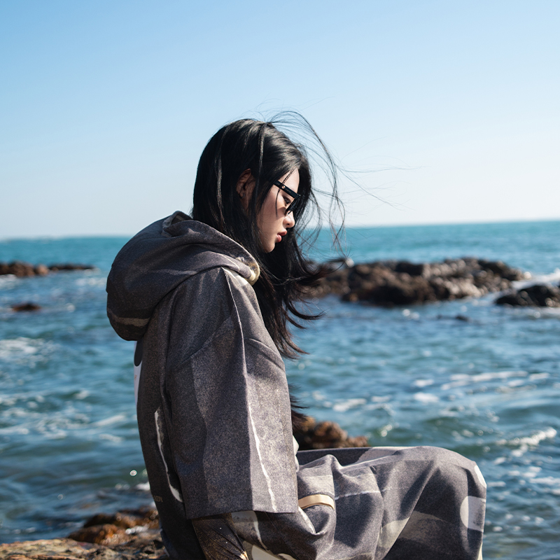 Nu-june surfponcho zwarte patchwork poncho unisex waterdichte sneldrogende hoodies zwemhanddoeken met strandduikkleding