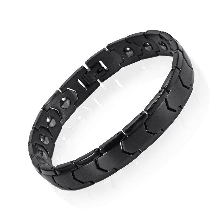 MADALENA SARARA Prämie Titan Stahl Energie Armbinde Frauen Germanium Magneten Negativ Ionen Intarsien Gesunde: Rötlich braun