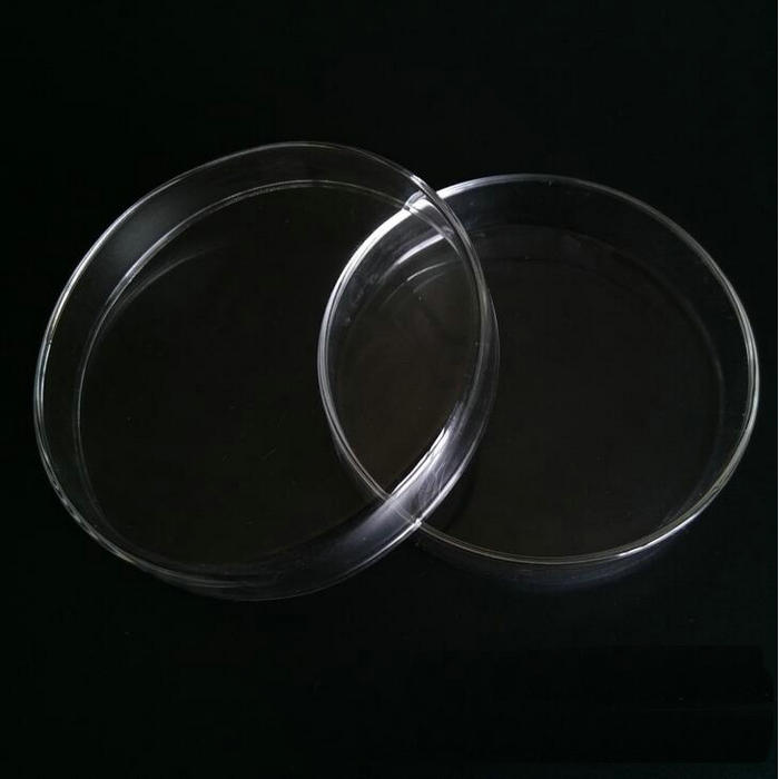 6 piunids/lote vaso de cultivo de vidrio de 90mm plato de Petri de vidrio de celda de laboratorio con cubierta para laboratorio educativo escolar