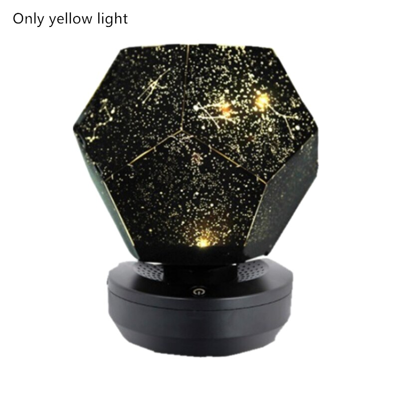 Galaxy Projector Lamp Thuis Planetarium Led Sterrenhemel Verlichting Tafel Decoratie Slaapkamer Batterij Aangedreven Constellatie Diy Usb: yellow