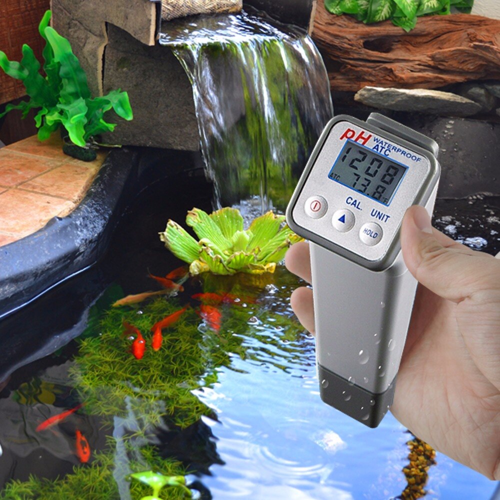 Digital pH & Temperature Meter 0~14PH 3 Points Calibration IP66 Splashproof & Dustproof Dual Digital Tester Pools Water Testing