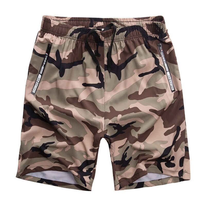 YIHUAHOO lässig Sommer kurze Hose Männer Plus Größe 6XL 7XL 8XL bermuda Gremium Tarnung Strand kurze Hose Gedruckt Punk Herren Kurze Hosen: Kakifarbig / L