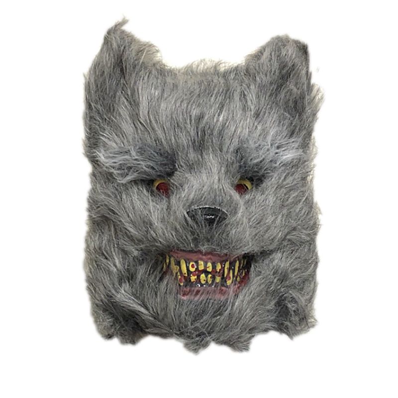 Adulte enfants Halloween en peluche Animal sanglant lapin ours masque mascarade effrayant Performance accessoire effrayant visage monstre déguisement fournitures: C