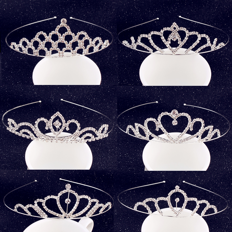 Princess Floral Crown Headband Wedding Hair Jewelry Diadem Head Piece Bridal Hair Ornaments Girls Tiara Prom Bride Headpieces