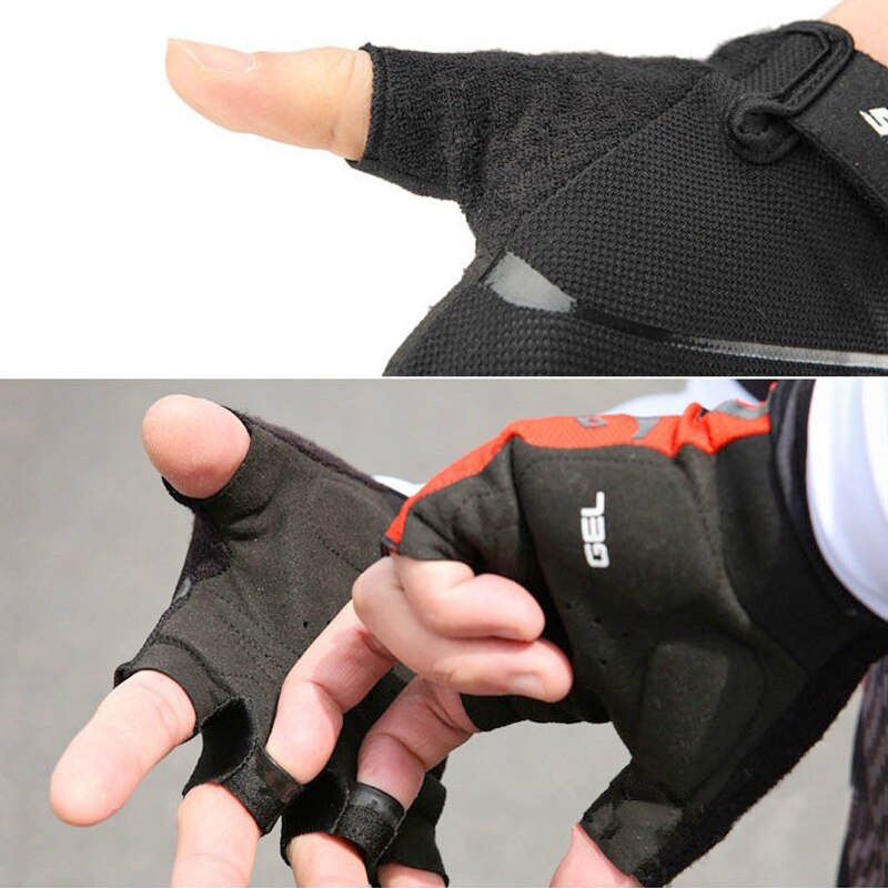 Mtb Sport Fiets Half Vinger Fietsen Handschoenen Zomer Ademende Outdoor Fiets Handschoen Silicon Pad Gel Palm Fietsen Apparatuur