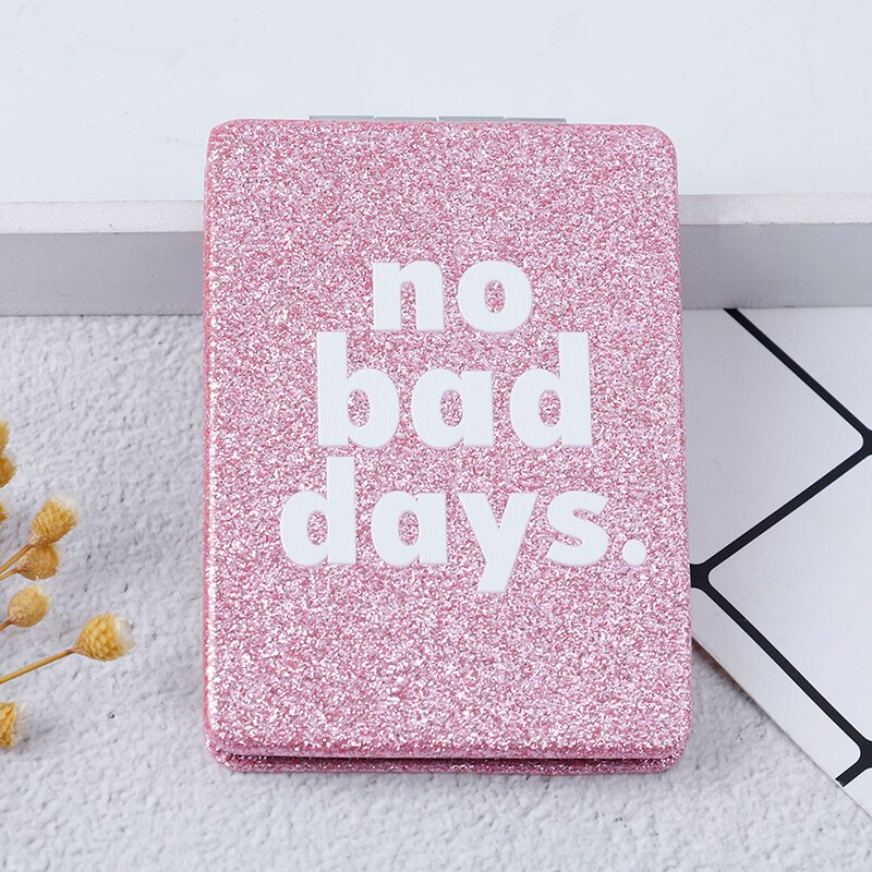 1Pcs Portable Pocket Mirror Square Double-Side Folding Cosmetics Pink Mirrors For Ladies And Girls Mini Women Girls
