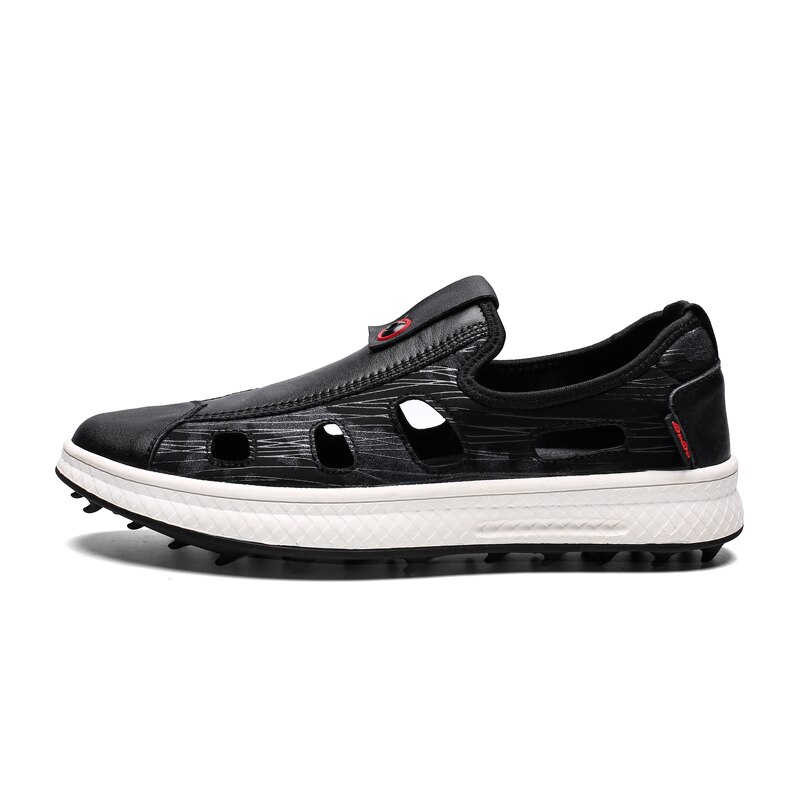 Sommer golfsko til mænd åndbare komfortable golfsandaler herre sport træningssko læder golf trænere mærke sneakers mænd: Han jeg / 7